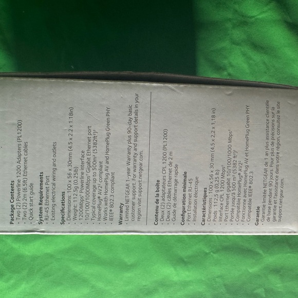 Netgear Powerline 1200 (PL1200S) single Ethernet Port Wall Plug-In Extender - Picture 10 of 13